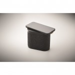 Altavoz negro inalámbrico con asa de transporte de yute 15W color negro vista fotografía tercera vista