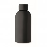 Botella monocromática antifugas de acero inoxidable reciclado 500ml color negro cuarta vista