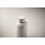 Botella monocromática antifugas de acero inoxidable reciclado 500ml color blanco vista fotografía segunda vista