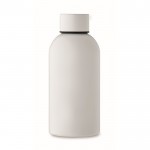 Botella monocromática antifugas de acero inoxidable reciclado 500ml color blanco cuarta vista