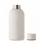 Botella monocromática antifugas de acero inoxidable reciclado 500ml color blanco quinta vista