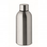 Botella monocromática antifugas de acero inoxidable reciclado 500ml color plateado mate