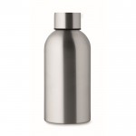 Botella monocromática antifugas de acero inoxidable reciclado 500ml color plateado mate cuarta vista