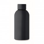 Botella monocromática antifugas de acero inoxidable reciclado 500ml color azul marino cuarta vista
