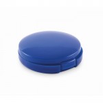 Bálsamo labial vegano con SPF10 y sabor vainilla en estuche redondo color azul segunda vista