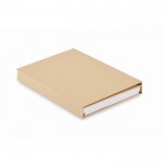 Set de bloc de notas con notas adhesivas y set de escritura color beige tercera vista