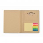 Set de bloc de notas con notas adhesivas y set de escritura color beige cuarta vista