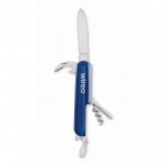 Navaja multifunción de aluminio reciclado y carcasa de colores color azul vista principal