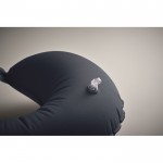 Almohada inflable de viaje con inflador y sistema de vaciado color azul vista fotografía cuarta vista
