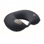 Almohada inflable de viaje con inflador y sistema de vaciado color azul vista principal