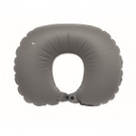 Almohada inflable de viaje con inflador y sistema de vaciado color gris oscuro septima vista