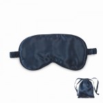 Suave antifaz hecho de poliéster con bolsa de cierre a juego color azul
