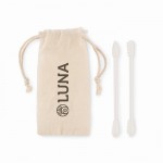 Set de 2 bastoncillos de silicona reutilizables y lavables color beige vista principal