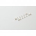 Set de 2 bastoncillos de silicona reutilizables y lavables color beige vista fotografía tercera vista