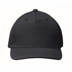 Gorra de poliéster con agujeros de ventilación y repelente al agua color azul marino cuarta vista