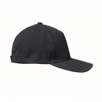 Gorra de poliéster con agujeros de ventilación y repelente al agua color azul marino sexta vista
