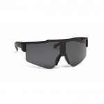 Gafas de sol deportivas con cristales de espejo y protección UV400 color negro