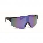 Gafas de sol deportivas con cristales de espejo y protección UV400 color azul