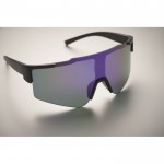 Gafas de sol deportivas con cristales de espejo y protección UV400 color azul vista fotografía cuarta vista