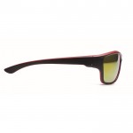 Gafas de sol deportivas con cristales de espejo y detalles a color color rojo tercera vista