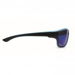 Gafas de sol deportivas con cristales de espejo y detalles a color color turquesa tercera vista