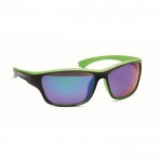 Gafas de sol deportivas con cristales de espejo y detalles a color color verde lima vista principal