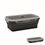 Fiambrera plegable de silicona de colores y capacidad de 1200ml color negro