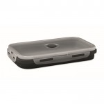 Fiambrera plegable de silicona de colores y capacidad de 1200ml color negro segunda vista
