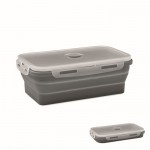 Fiambrera plegable de silicona de colores y capacidad de 1200ml color gris oscuro