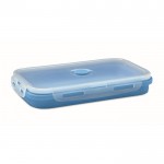 Fiambrera plegable de silicona de colores y capacidad de 1200ml color azul claro segunda vista