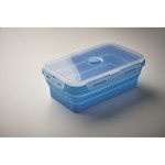 Fiambrera plegable de silicona de colores y capacidad de 1200ml color azul claro vista fotografía tercera vista
