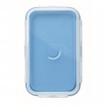 Fiambrera plegable de silicona de colores y capacidad de 1200ml color azul claro quinta vista