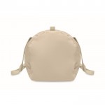 Bolsa de viaje con compartimiento lateral y detalles en color natural color beige cuarta vista