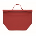 Bolsa nevera personal con cierre rolltop y asa de transporte color rojo sexta vista
