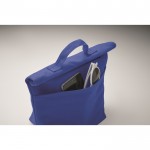 Bolsa nevera personal con cierre rolltop y asa de transporte color azul real vista fotografía tercera vista