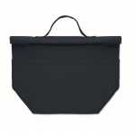 Bolsa nevera personal con cierre rolltop y asa de transporte color azul marino sexta vista