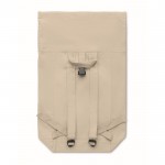 Mochila de cierre roll top de algodón reciclado con cremallera delante color beige novena vista