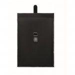 Bolsa nevera rolltop de poliéster con asa y cierre de cuero color negro septima vista