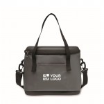 Bolsa nevera de lona con apertura en la parte superior 40L color gris oscuro vista de impresión