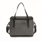 Bolsa nevera de lona con apertura en la parte superior 16L color gris oscuro tercera vista