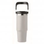 Vaso de doble pared con pajita, boquilla y asa de transporte 850ml color blanco decima vista