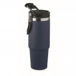 Vaso de doble pared con pajita, boquilla y asa de transporte 850ml color azul marino segunda vista
