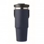 Vaso de doble pared con pajita, boquilla y asa de transporte 850ml color azul marino octava vista