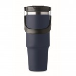 Vaso de doble pared con pajita, boquilla y asa de transporte 850ml color azul marino novena vista