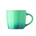 Taza de cerámica en varios colores con degradado 300ml color turquesa sexta vista