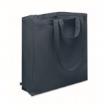 Bolsa de la compra de asas cortas con bolsillo lateral 380 g/m2 color azul