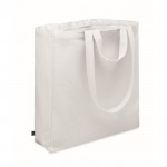 Bolsa de la compra de asas cortas con bolsillo lateral 380 g/m2 color blanco