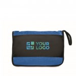 Manta o almohada para viajes con tira para trolley 220 g/m2 color azul vista de impresión