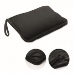 Manta o almohada para viajes con tira para trolley 220 g/m2 color negro