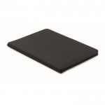 Portafolios con compartimientos y páginas rayadas en el interior A5 color negro tercera vista